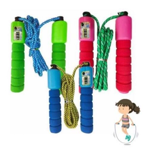 Sayaçlı Atlama İpi (İp Atlama Sayacı) - Sünger Tutacaklı