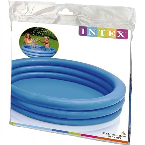 Vardem Intex Kristal Mavi Şişme Havuz 114x25 cm Çocuk Oyun Havuzu IH59416