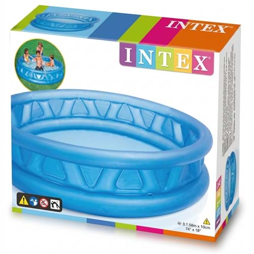 Vardem Intex Kolezyum Şişme Havuz 188x46 cm Büyük Boy Çocuk ve Aile Havuzu IH58431