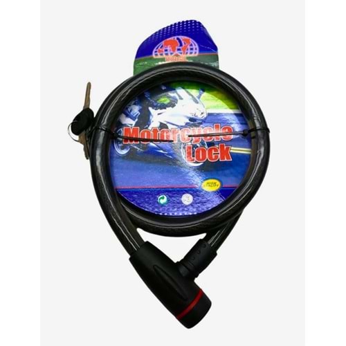 No:187 Çelik Halat Bisiklet ve Motosiklet Kilidi (Anahtarlı)