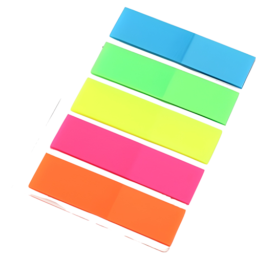 Fosforlu 5 Renk Kitap Ayracı 4516 | Renkli Yapıştırıcı Bant Seti