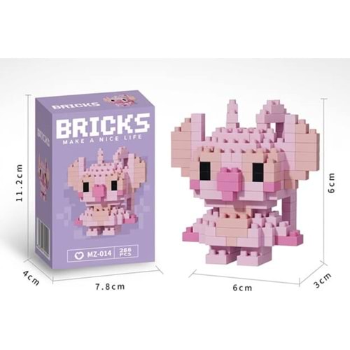 Lilo ve Stitch Brick Game Yapım Oyuncak Blok Seti MZ-014