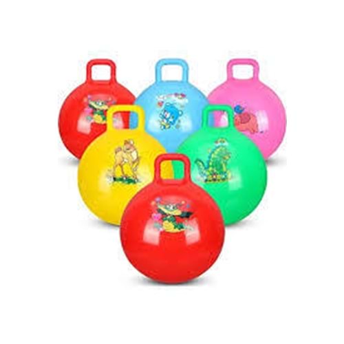 Erzi Sports Kaliteli Plates Topu Zıplama Topu Tutma Saplı Çocuk Egzersiz Topu