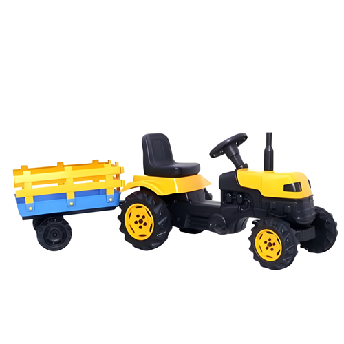 Biberoğlu Romorklu Sarı Traktör | Çocuk Bisikleti & Eğlenceli Oyun Aracı