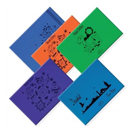 DEFNE DEFTER PLASTİK KAPAK RESİM DEFTERİ 24X34 25 YAPRAK