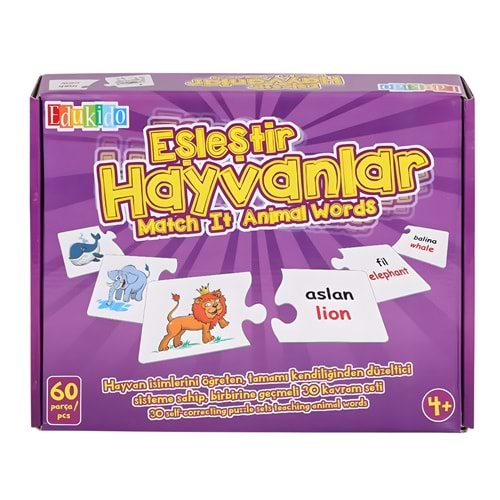 EDU-1009 EŞLEŞTİR HAYVANLAR