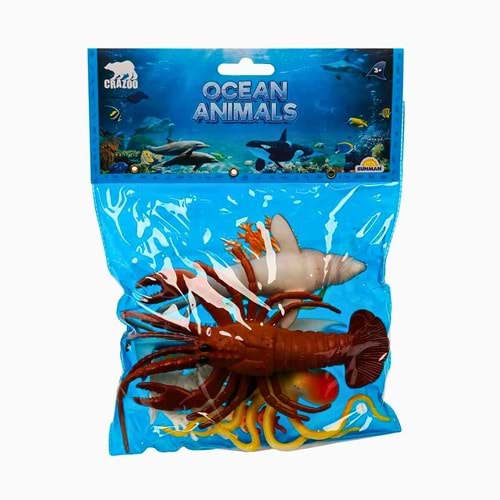 0709 SUN-RST-CRZ-FİGÜR OKYANUS HAYVANLARI ORTA POŞ