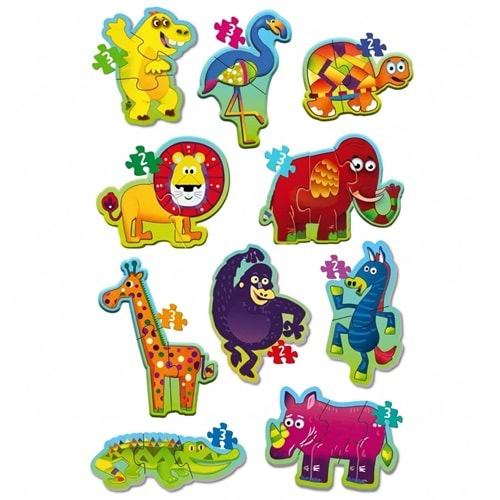 ONYTOY Baby Benim İlk Puzzlem - 10 Parçalı Hayvanlar Puzzle Seti (1+ Yaş)