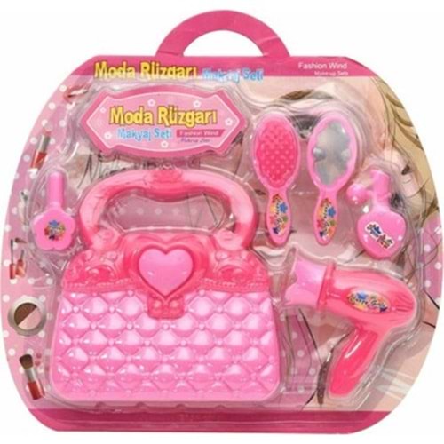 Fönlü Makyaj Seti | Çantalı Aksesuarlı Kız Çocuk Oyuncak Seti