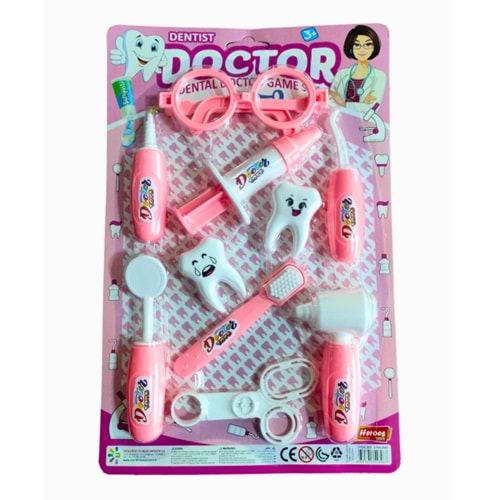 ERN-896 HEROES TOYS KARTELALI KIZ DİŞÇİ SETİ