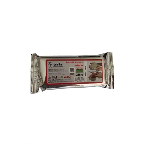 Seramik Kil Hamuru 250 Gr Beyaz Hava ile Kuruyan Doğal Modelleme Kili U4