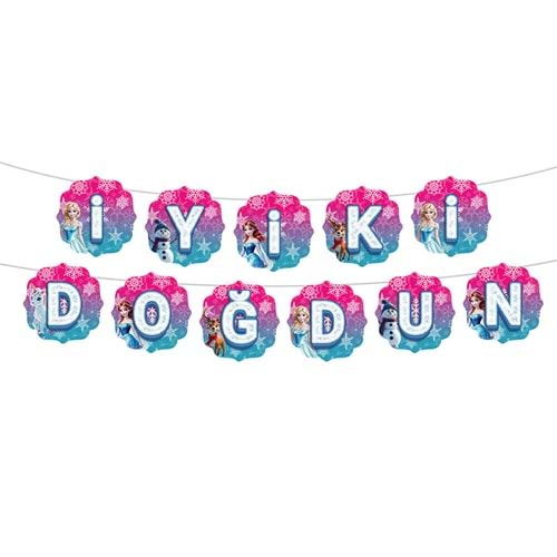 İyi ki Doğdun Harf Afiş -Snowflakes-