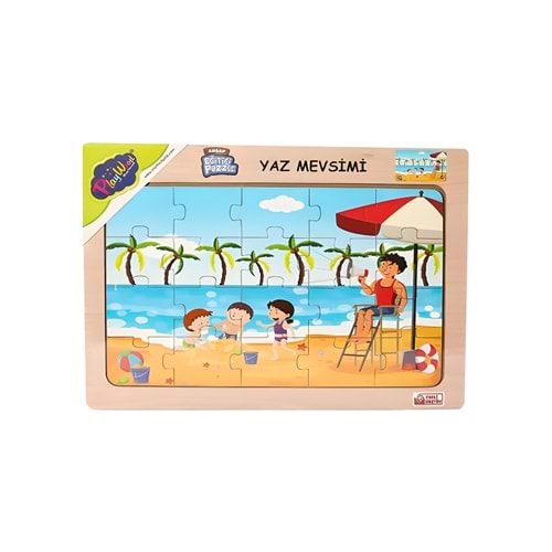 ONY-117-118-119-120 AHŞAP EĞİTİCİ PUZZLE YAZ MEVSİ