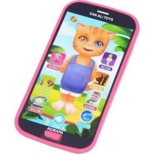 CAN ALİ TOYS Konuşan Kedili Oyuncak Telefon - Şarkılı, Müzikli Eğitici Akıllı Telefon