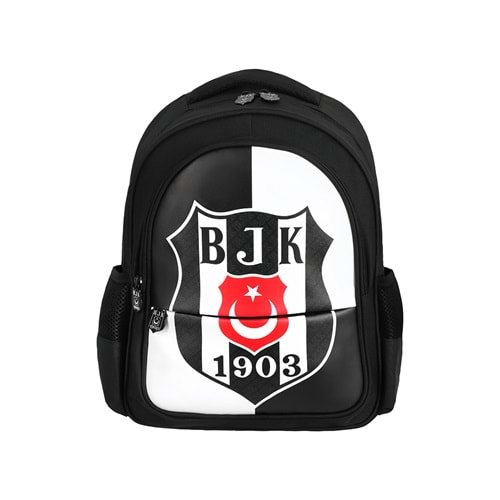 Beşiktaş Lisanslı Büyük BJK 1903 Logo Desenli Suni Deri Sırt Çantası