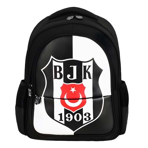 BEŞİKTAŞ BJK 1903 LOGO DESENLİ SUNİ DERİ OKUL ÇANTASI