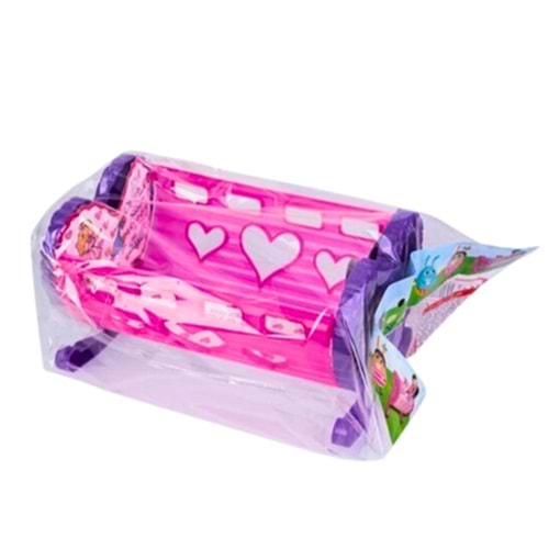 Plastik Kalp Desenli Bebek Beşiği Oyuncak (Büyük Boy Sallanan)