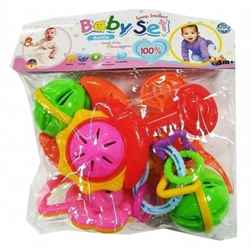 Hilal Plastik 6’lı Çıngırak Seti Baby Set Renkli Bebek Çıngırak Oyuncak 3 Ay+