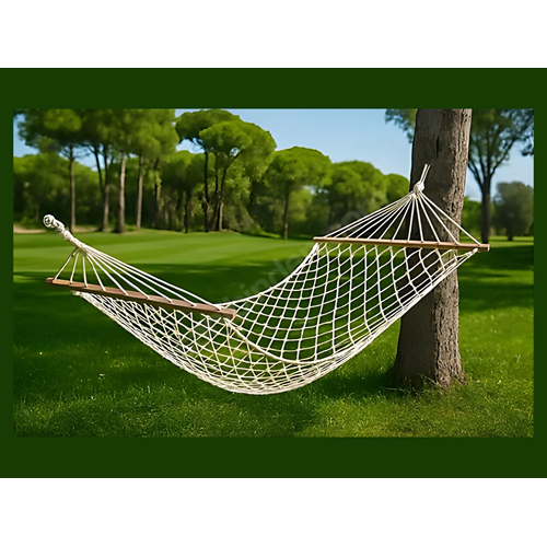 Tek Kişilik Hamak – Tek Örgü İp, 90–100 Kg Taşıma Kapasiteli Dayanıklı Hamak