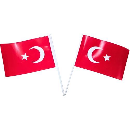 Türk Bayrağı Kağıt Flama Küçük Boy – Saplı El Bayrağı Tekli