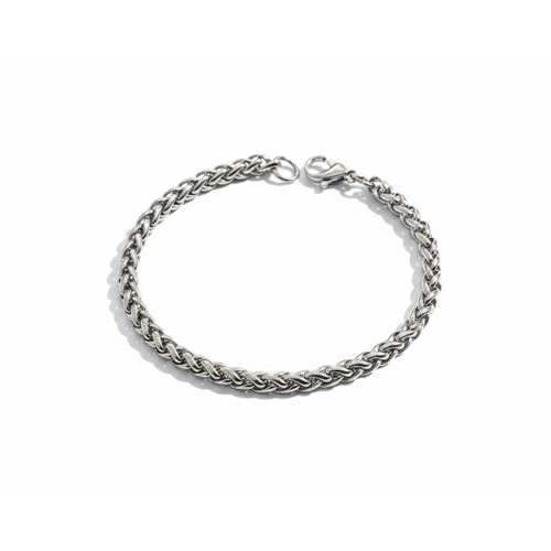 Lufigo Angelus Model 3Mm Kalın Kararmaz Unisex Bileklik Gümüş Kaplama – 357