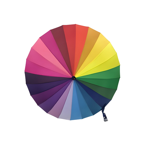 Newlife 12 Tel Fiber Gökkuşağı Şemsiye 60 cm