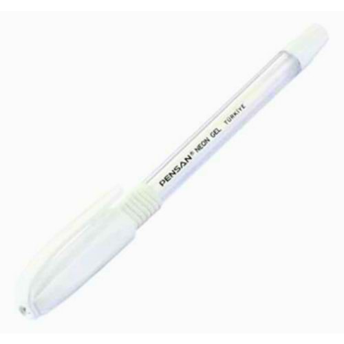 Pensan Neon Jel Kalem Beyaz 1 Mm