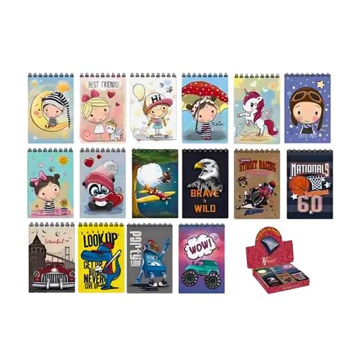 KESKİN COLOR A7 42 YP ÇİZGİLİ SİPRALLİ 1 BLOKNOT NOT DEFTERİ