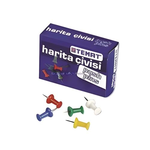 TEMAT.180.RENKLİ HARİTA ÇİVİSİ.