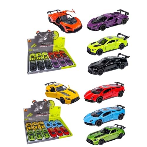 Vardem Çek Bırak 1:36 Metal Araba Spor Model Die Cast Oyuncak Araba 3+ Yaş