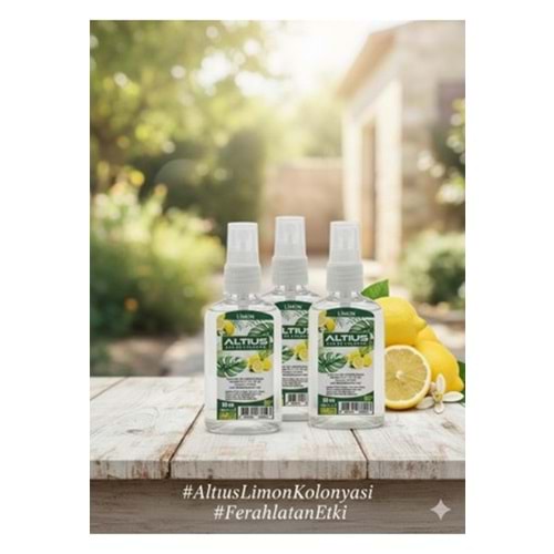 Altius Limon Kolonyası 100 ml Ferahlatıcı Klasik Kolonya
