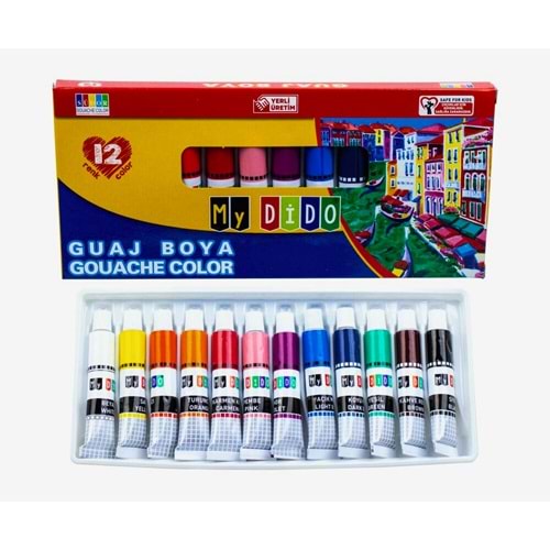 Südör May Dido Guaj Boya Seti - 12 Renk x 9 ml Tüp (Öğrenci ve Hobi Kullanımı)