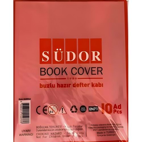 Südor Hazır Kitap Kabı Buzlu Renkli 10 Lu