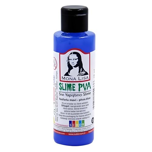 Monalisa Sıvı Slime 70 ml Fosforlu Mavi
