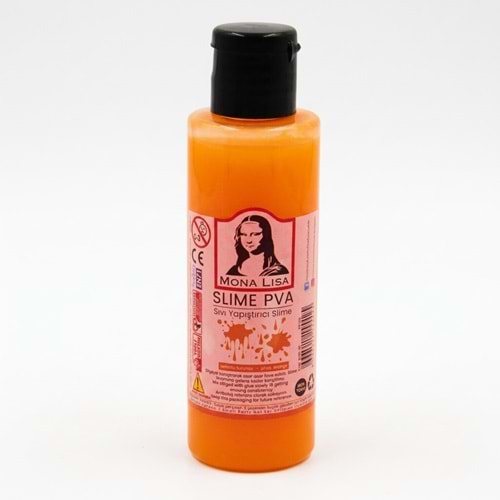 SÜDOR MONA LİSA PVA Sıvı Slime Yapıştırıcısı Fosforlu Turuncu 70 ml | Canlı Renk Slime Malzemesi