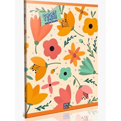 FIRST A4 Boyut Karton Kapak Kareli Defter - Tel Dikişli 100 Yaprak