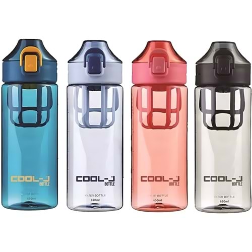 KİLİTLİ MATARA 650ML PCTG 4 RENK MIX