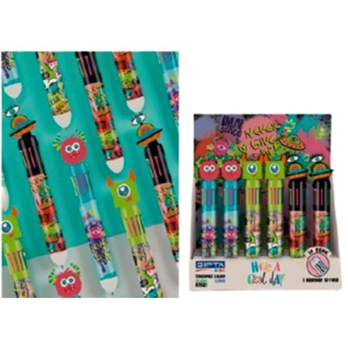 TÜKENMEZ KALEM - 10 RENK ALIEN 30LU STAND