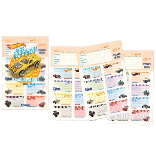 HOT WHEELS DERS PROG.OKUL ETİK.16x24-3 YP.