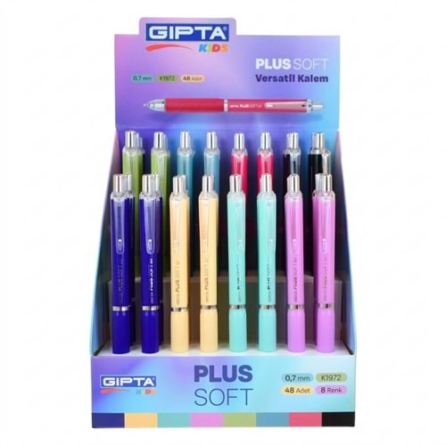 GIPTA PLUS SOFT 0.7 VERSATİL KALEM K1972 8 RENK MEKANİK KALEM