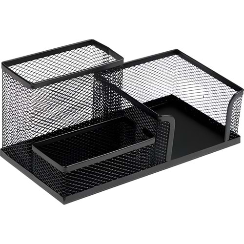 METAL MASA SETI - 3 GOZLU ORGANIZER SIYAH