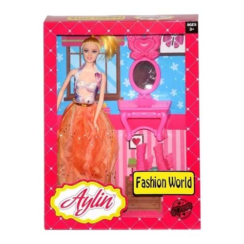 Aylin Bebek Fashion World Aksesuar Seti - Makyaj Masalı ve Ayakkabılı (3+ Yaş Oyuncak)