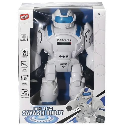UK Disk Atan Süper Robot | Işıklı ve Müzikli Robot Oyuncak