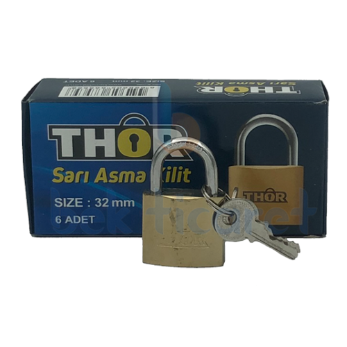 Thor Sarı Asma Kilit No:25 Tek Adet