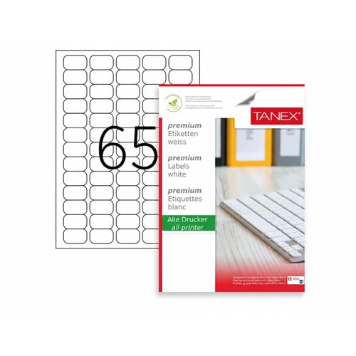 BEYAZ ETİKET TEK ADET 65 BÖLMELİ