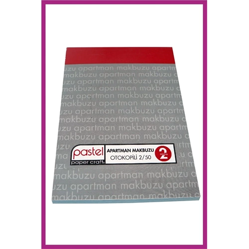 Apartman Makbuzu 2/50 Otokopili Single Color Tahsilat Makbuz Defteri