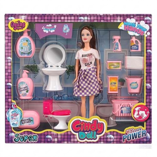 OYDAŞ-CINDY DOLL LAVABO VE TEMİZLİK SETLİ BEBEK (12)