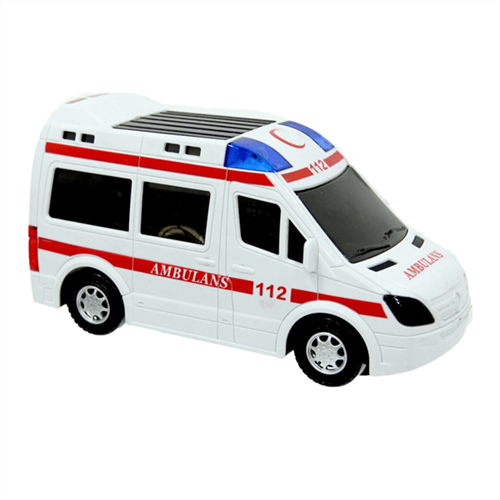 Pilli Ambulans Oyuncak | Işıklı ve Sesli Çocuk Ambulansı
