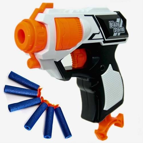 FAB 5959 Blaze Storm Nişancı-6 Yumuşak Dart Fırlatıcı Oyuncak Tabanca
