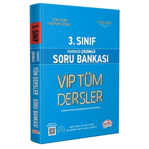 3.Sınıf Tüm Dersler Soru Bankası Mavi Kitap - Editör Yayınları